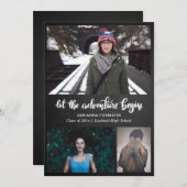 冒険を黒板に始める|卒業 招待状 (正面/裏面)