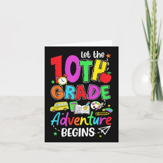 冒険を10年生新学期に カード (正面)