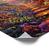 冒険カラフル超現実的なシーン別世界 ポスター (角)