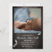 冒険シンプル男の赤ちゃん誕生のお知らせ サンキューカード (正面)