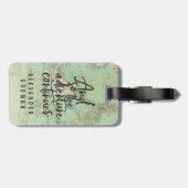 冒険ヴィンテージマップレトロタイポグラフィ旅行 ラゲッジタグ (裏面横)