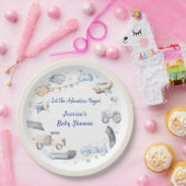 冒険交通少年の赤ちゃんシャワー ペーパープレート (パーティー)