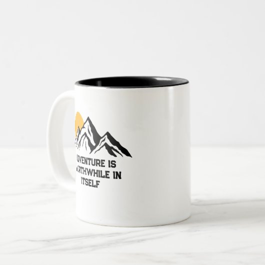 冒険価値のある山の荒野 ツートーンマグカップ (正面左)