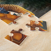 冒険好きで可愛い亀にリュックサックを ジグソーパズル (側面)