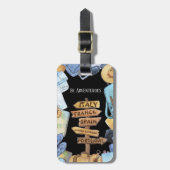 冒険好きなアクリルの荷札になる ラゲッジタグ (正面縦)