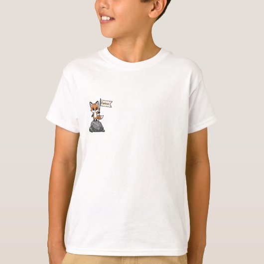 冒険好きなキツネの旗(キッズ向け) Tシャツ (正面)