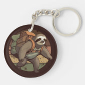 冒険好きなスロース・トレッキング キーホルダー (裏面)