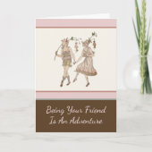 冒険好きな友人シェークスピア・ガーデン・バレンタイン カード (正面)