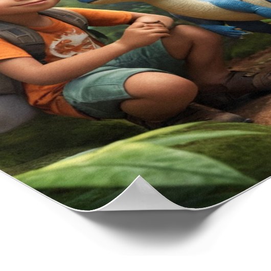 冒険好きな少年と友好的な恐竜 ポスター (角)