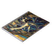 冒険好きな犬の宇宙イラストレーション ノートブック (左側)