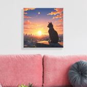 冒険好きな猫の絶景 キャンバスプリント (インサイチュ (リビング))