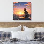 冒険好きな猫の絶景 キャンバスプリント (インサイチュ (寝室))