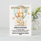 冒険好きな野生動物の誕生日パーティー 招待状 (スタンド正面)