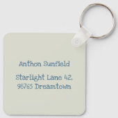 冒険好きな「A」キッズキーチェーン キーホルダー (裏面)