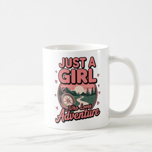冒険好き女子のためのコンパスデザイン コーヒーマグカップ (右)