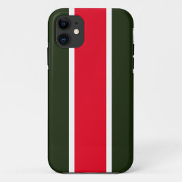 冒険好はっきりしたきな鮮やかな赤モダンい森のストライプ iPhone 11 ケース