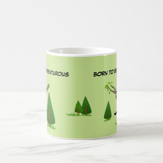 冒険好生まれきな猫好きオリジナルデザイン コーヒーマグカップ (中央)