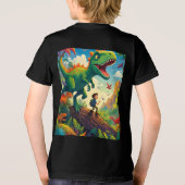 冒険家でディーノ：幻想的な旅 トライブレンドＴシャツ (裏面)