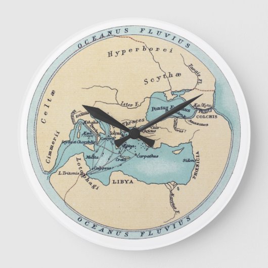 冒険家の旅行 ラージ壁時計 (正面)