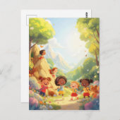 冒険家 – キッズハイキングポストカード ポストカード (正面/裏面)