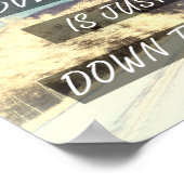 冒険引用文感動的文字オン自然アート ポスター (角)