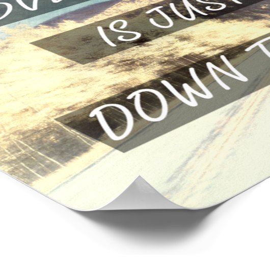 冒険引用文感動的文字オン自然アート ポスター (角)