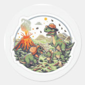 冒険恐竜 ラウンドシール (正面)