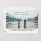 冒険旅行の写真コラージュのクリスマス シーズンカード (正面)