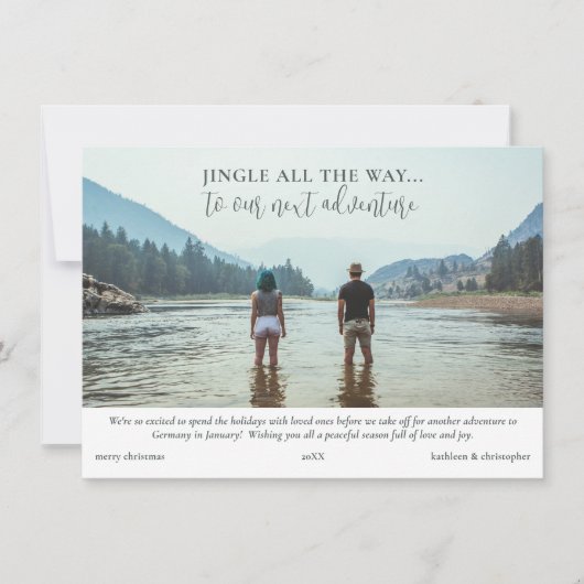 冒険旅行の写真コラージュのクリスマス シーズンカード (正面)