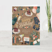 冒険旅行の誕生日 カード (正面)