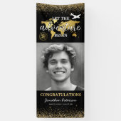 冒険旅行をテーマにした卒業パーティー 横断幕 (縦)