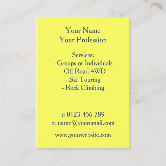 冒険旅行ガイド 名刺 (裏面)