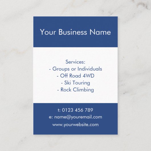 冒険旅行ガイド 名刺 (裏面)