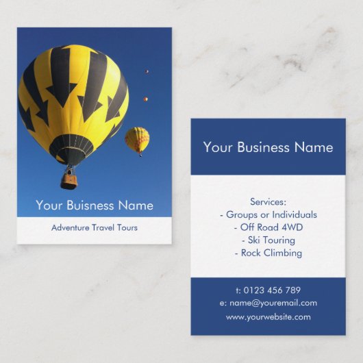 冒険旅行ガイド 名刺 (正面/裏面)