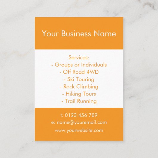 冒険旅行ガイド 名刺 (裏面)