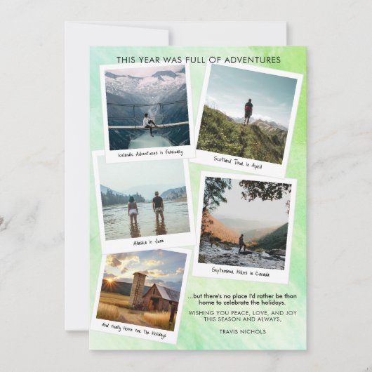 冒険旅行フォトコラージュの年 シーズンカード (正面)