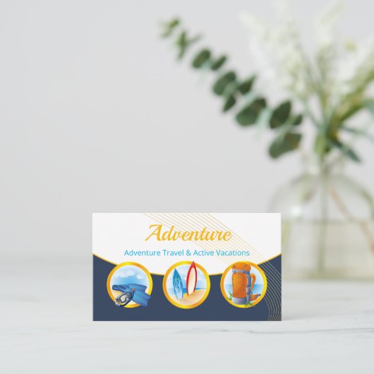 冒険旅行 |アクティブな休暇 名刺 (スタンド正面)