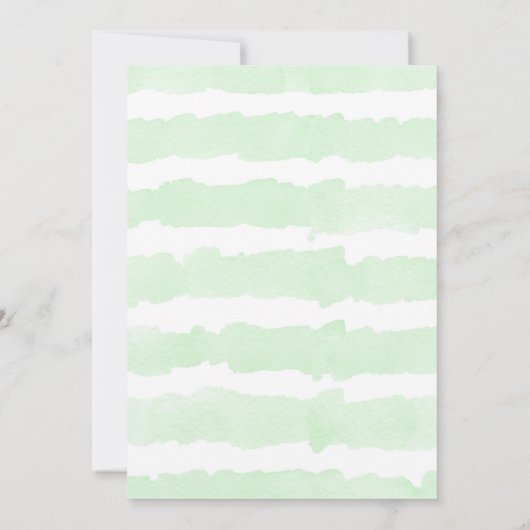 冒険男女兼用は緑の赤ちゃんシャワーを待つ 招待状 (裏面)