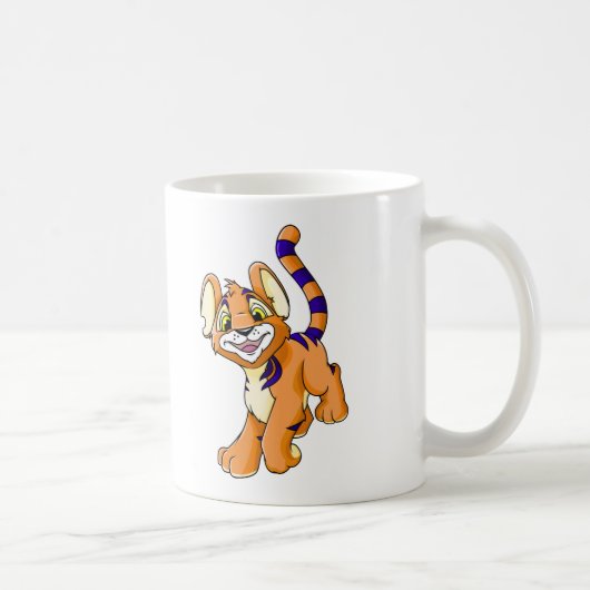 冒険的なオレンジKougra コーヒーマグカップ (右)