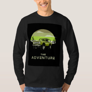冒険的なデザインの長袖シャツ Tシャツ