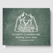 冒険素朴が始まるグリーンシャルボードウェディング ゲストブック (正面)