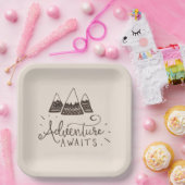 冒険素朴をテーマにした赤ちゃんシャワー ペーパープレート (パーティー)