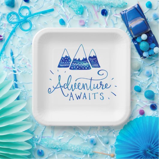 冒険素朴をテーマにした赤ちゃんシャワー ペーパープレート (パーティー)