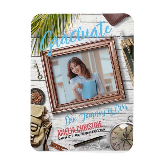 冒険者の卒業発表をパーソナライズ マグネット (縦)