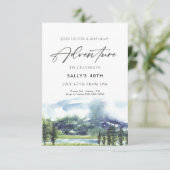 冒険誕生日招待状with山 招待状 (スタンド正面)