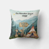 冒険 クリスマス カップル 新婚 カスタマイズ クッション (裏面)