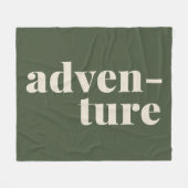 冒険 |シンプル感動的引用文 フリースブランケット (正面(横))