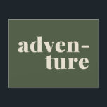 冒険 |シンプル感動的引用文 ポストカード<br><div class="desc">冒険 |緑シンプルの感動的引用文</div>