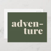 冒険 |シンプル感動的引用文 ポストカード (正面/裏面)