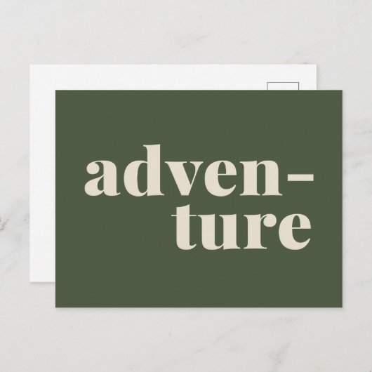 冒険 |シンプル感動的引用文 ポストカード (正面/裏面)